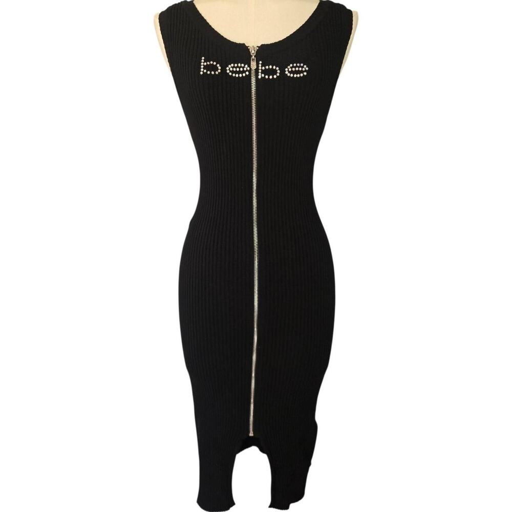 Iconic y2k bebe ribbed bodycon